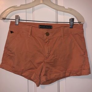 Abercrombie and Finch peach colored shorts